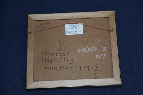 § Patrick Heron (1920-1999) Mini May 1979: II, 7 x 9.25in.
